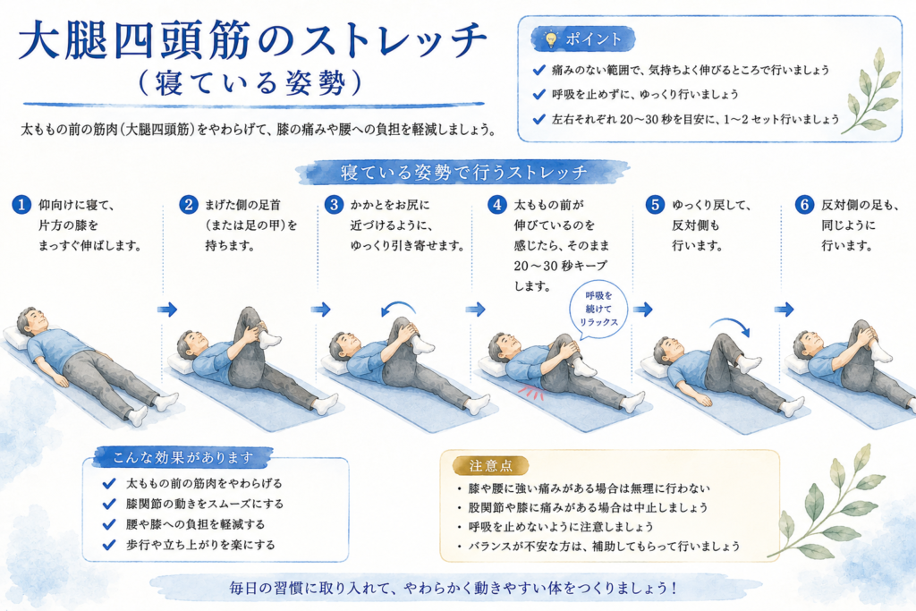 大腿四頭筋のストレッチ